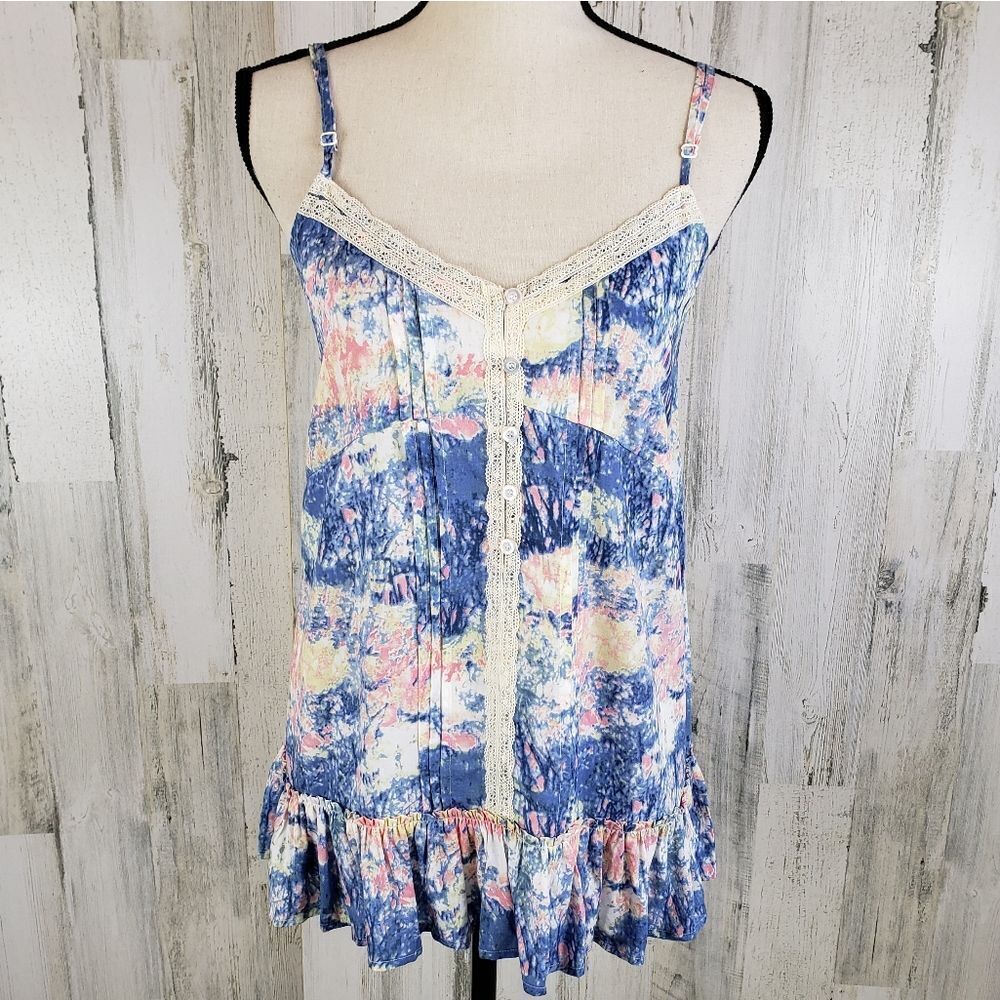 Hem & Thread Lace Trim Cami Size Large